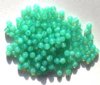 100 4mm Milky Green Opal Round Glass Beads